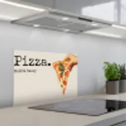 Pizza - Kaas - Pepperoni keuken achterwand spatscherm klein -3d_schuin