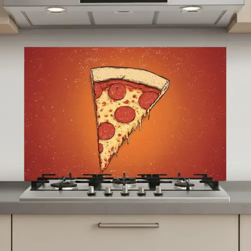 Pizza - Kaas - Rood - Pepperoni keuken achterwand spatscherm klein -3d_website