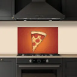Pizza - Kaas - Rood - Pepperoni keuken achterwand spatscherm klein -sfeer1