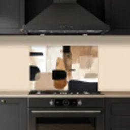 Vlakken - Abstract - Zwart - Strepen keuken achterwand spatscherm klein -sfeer1