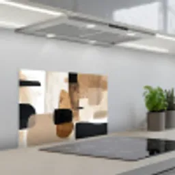 Vlakken - Abstract - Zwart - Strepen keuken achterwand spatscherm klein -3d_schuin