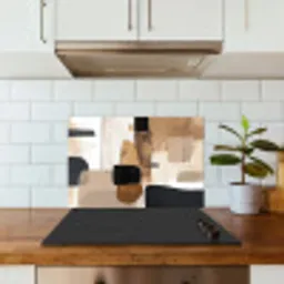Vlakken - Abstract - Zwart - Strepen keuken achterwand spatscherm klein -sfeer2