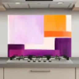 Vlakken - Abstract - Rechthoekig - Oranje keuken achterwand spatscherm klein -3d_website