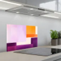 Vlakken - Abstract - Rechthoekig - Oranje keuken achterwand spatscherm klein -3d_schuin