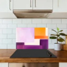 Vlakken - Abstract - Rechthoekig - Oranje keuken achterwand spatscherm klein -sfeer2
