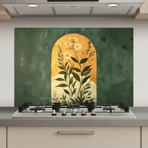 Plant - Bloemen - Wit keuken achterwand spatscherm klein -3d_website
