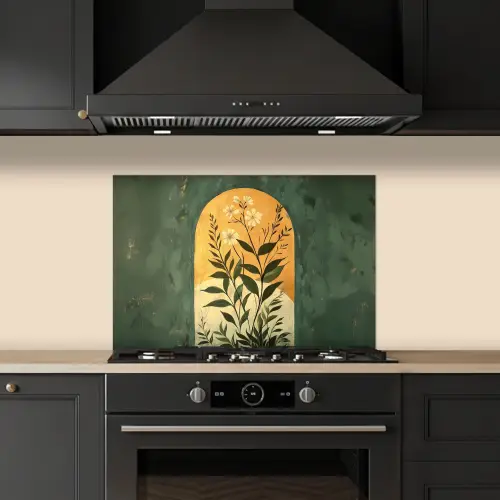 Plant - Bloemen - Wit keuken achterwand spatscherm klein -sfeer1