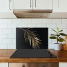 Planten - Goud - Zwart - Bladeren - Luxe keuken achterwand spatscherm klein -sfeer2
