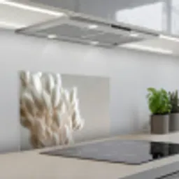 Pluimen - Beige - Minimalistisch keuken achterwand spatscherm klein -3d_schuin