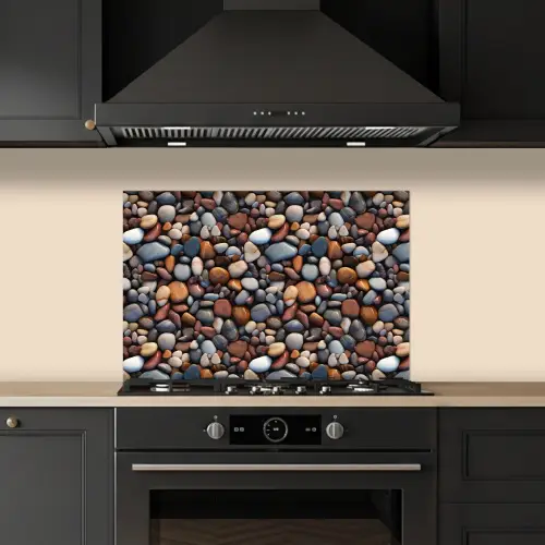 Gepolijst - Kiezel - Warm keuken achterwand spatscherm klein 900 -sfeer1
