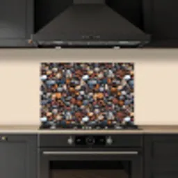 Gepolijst - Kiezel - Warm keuken achterwand spatscherm klein 900 -sfeer1