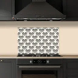 Polka - Stippen - Wit - Zwart keuken achterwand spatscherm klein 900 -sfeer1