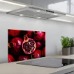 Granaatappel - Rood - Fruit keuken achterwand spatscherm klein -3d_schuin
