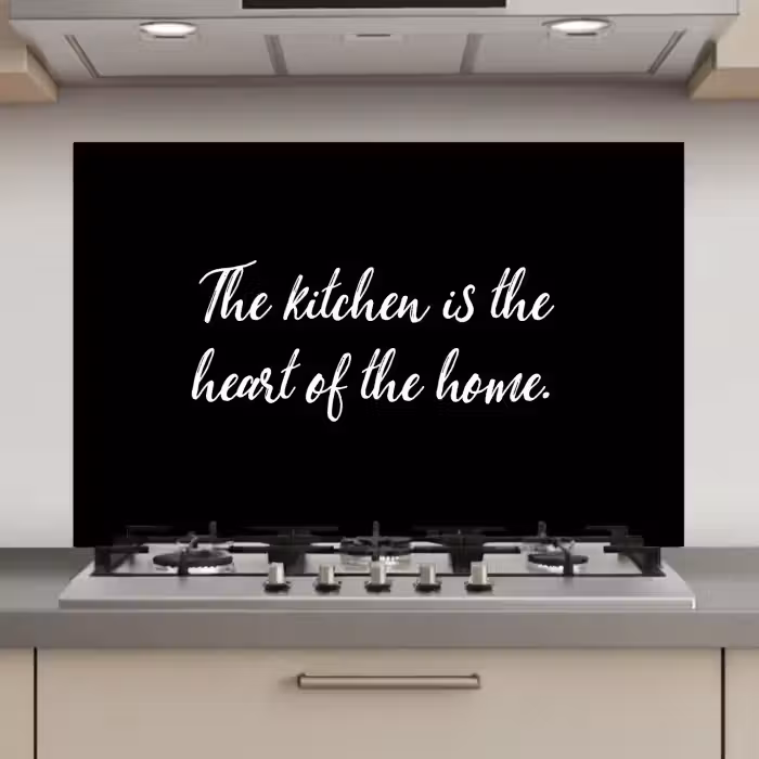 Spreuken - Koken - Thuis - The kitchen is the heart of the home - Quotes keuken achterwand spatscherm klein -3d_website