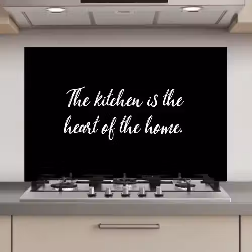 Spreuken - Koken - Thuis - The kitchen is the heart of the home - Quotes keuken achterwand spatscherm klein -3d_website