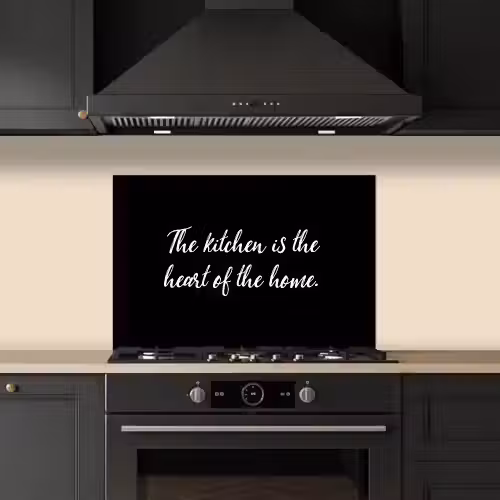 Spreuken - Koken - Thuis - The kitchen is the heart of the home - Quotes keuken achterwand spatscherm klein -sfeer1