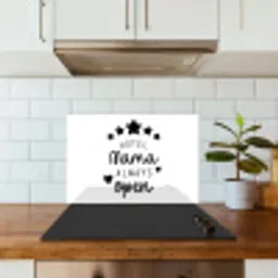 Spreuken - Hotel mama always open - Mama - Quotes keuken achterwand spatscherm klein -sfeer2