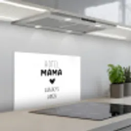 Spreuken - Hotel mama always open - Quotes - Mama keuken achterwand spatscherm klein -3d_schuin
