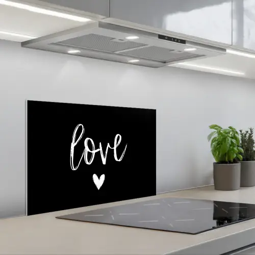 Spreuken - Love - Quotes keuken achterwand spatscherm klein -3d_schuin