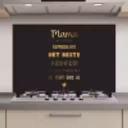 Spreuken - Quotes Mama Je Hebt Ons Al - Moeder - Moederdag cadeau voor mama - Goud keuken achterwand spatscherm klein -3d_website