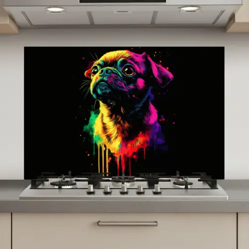 Puck - Hond - Verf - Kleuren keuken achterwand spatscherm klein -3d_website