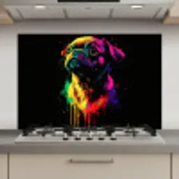 Puck - Hond - Verf - Kleuren keuken achterwand spatscherm klein -3d_website