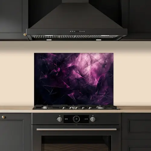 Paars - Licht - Zwart keuken achterwand spatscherm klein -sfeer1