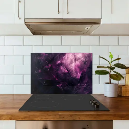 Paars - Licht - Zwart keuken achterwand spatscherm klein -sfeer2