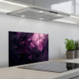 Paars - Licht - Zwart keuken achterwand spatscherm klein -3d_schuin