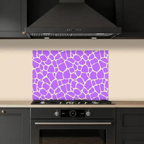 Paars - Vlekken - Geel - Pastel keuken achterwand spatscherm klein 900 -sfeer1