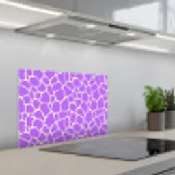 Paars - Vlekken - Geel - Pastel keuken achterwand spatscherm klein 900 -3d_schuin
