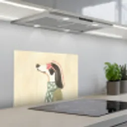 Quote - Hond - Zonnebril keuken achterwand spatscherm klein -3d_schuin