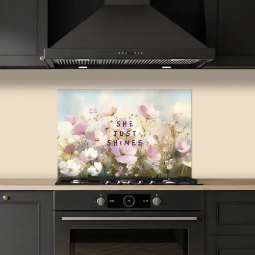Quote - Bloemen - Schilderachtig keuken achterwand spatscherm klein -sfeer1