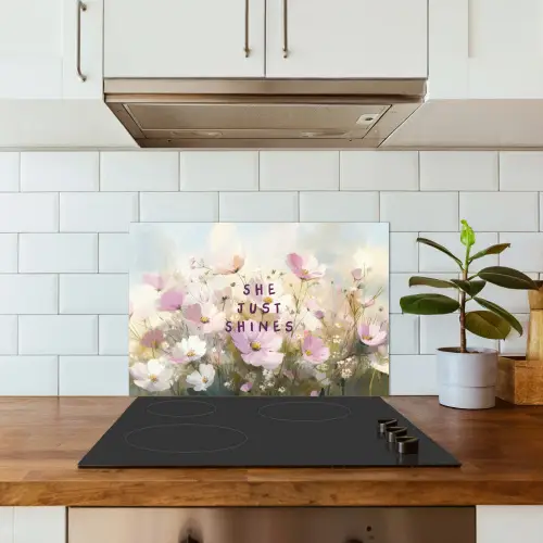 Quote - Bloemen - Schilderachtig keuken achterwand spatscherm klein -sfeer2