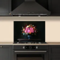 Quote - Bloemen - Vaas - Neon keuken achterwand spatscherm klein -sfeer1