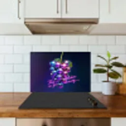 Quote - Neon - Disco - Druiven keuken achterwand spatscherm klein -sfeer2