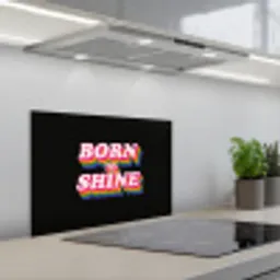 Quote - Regenboog - Roze - Zwart keuken achterwand spatscherm klein -3d_schuin