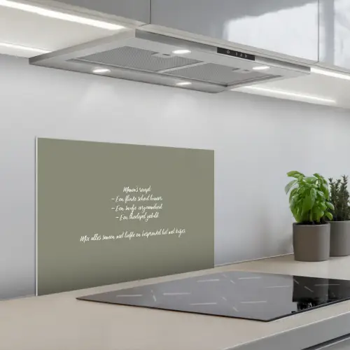 Quotes - Ma - Spreuken - Mama's recept - Koken keuken achterwand spatscherm klein -3d_schuin