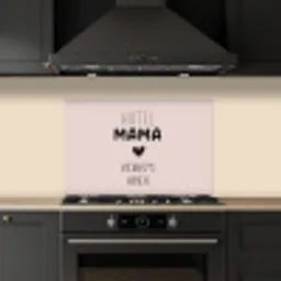 Quotes - Spreuken - Hotel mama always open - Mama keuken achterwand spatscherm klein -sfeer1