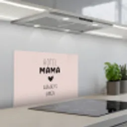 Quotes - Spreuken - Hotel mama always open - Mama keuken achterwand spatscherm klein -3d_schuin