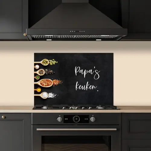 Quotes - Spreuken - Keuken - Papa's keuken - Papa keuken achterwand spatscherm klein -sfeer1