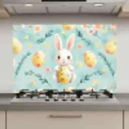 Konijn - Eieren - Takjes keuken achterwand spatscherm klein -3d_website