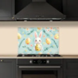 Konijn - Eieren - Takjes keuken achterwand spatscherm klein -sfeer1