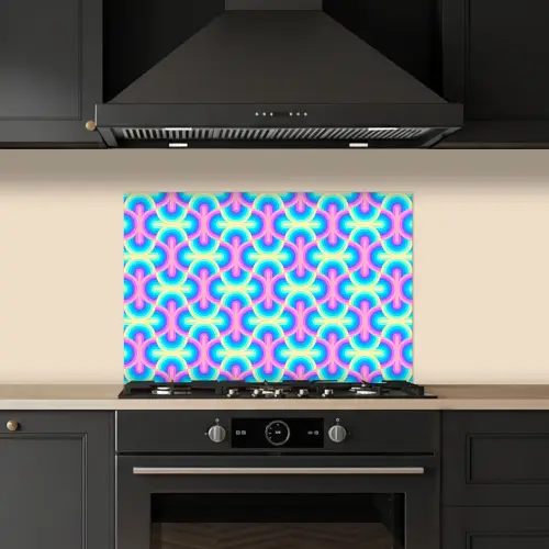 Regenboog - Neon - Kleuren keuken achterwand spatscherm klein 900 -sfeer1