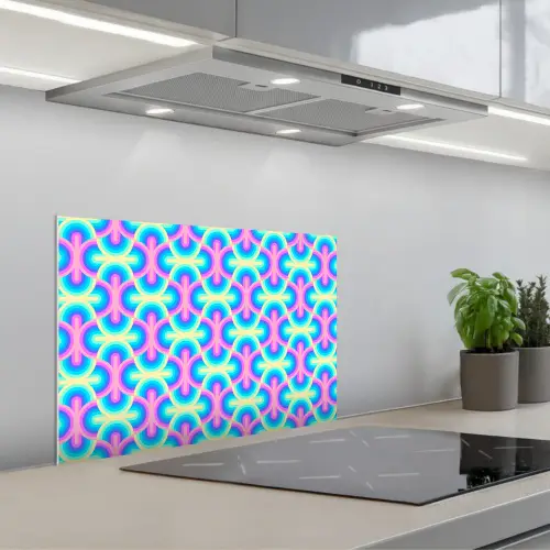 Regenboog - Neon - Kleuren keuken achterwand spatscherm klein 900 -3d_schuin