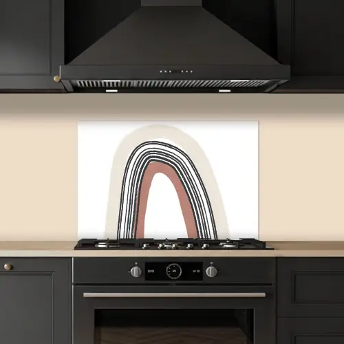 Regenboog - Pastel - Design keuken achterwand spatscherm klein -sfeer1