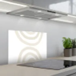 Regenboog - Pastel - Design - Abstract keuken achterwand spatscherm klein -3d_schuin