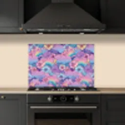 Regenbogen - Bloemen - Kleurrijk - Wolken keuken achterwand spatscherm klein -sfeer1