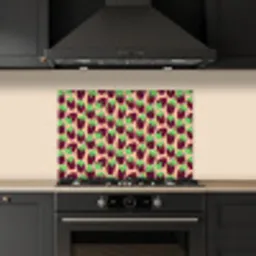 Frambozen - Rood - Roze - Patroon keuken achterwand spatscherm klein 900 -sfeer1