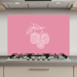 Frambozen - Steel - Getekend - Roze keuken achterwand spatscherm klein -3d_website